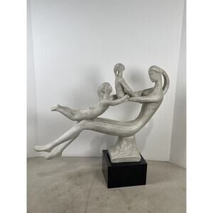 Austin Productions 1981 "At Play" sculpture by David Fisher - Mother with Child